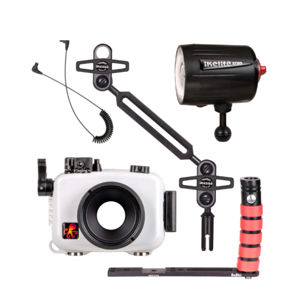 Ikelite Underwater Housing for OM System Tough TG-7, Olympus TG-6 Camera and Ecko Strobe Deluxe Kit